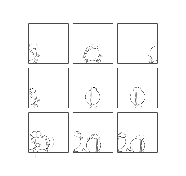 Bonom, gag 15, dom, bd, bande dessinée, fumetti, comics, minimal, minimalist, experimental