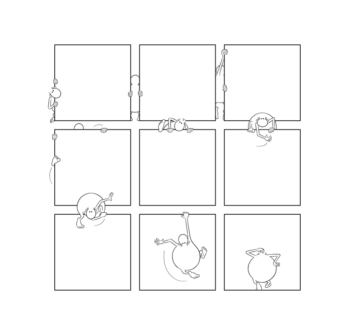 Bonom, gag 50, dom, bd, bande dessinée, fumetti, comics, minimal, minimalist, experimental