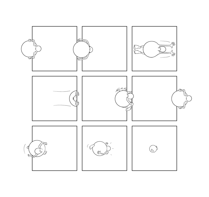 Bonom, gag 52, dom, bd, bande dessinée, fumetti, comics, minimal, minimalist, experimental