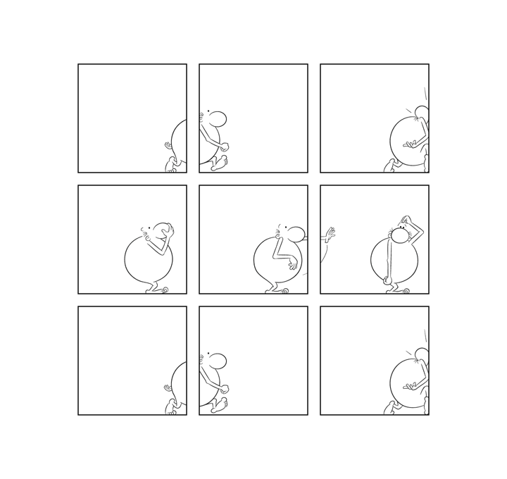 Bonom, gag 58, dom, bd, bande dessinée, fumetti, comics, minimal, minimalist, experimental