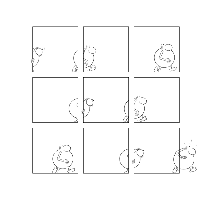 Bonom, gag 66, dom, bd, bande dessinée, fumetti, comics, minimal, minimalist, experimental